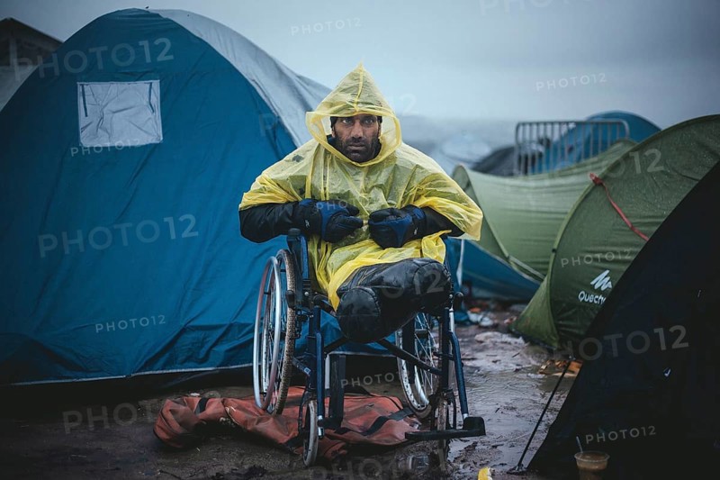 Afghan refugee who lost both legs in a bomb blast