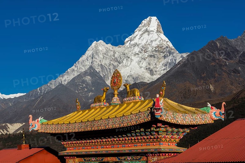 The entrance gate of the Tengboche Gompa monastery