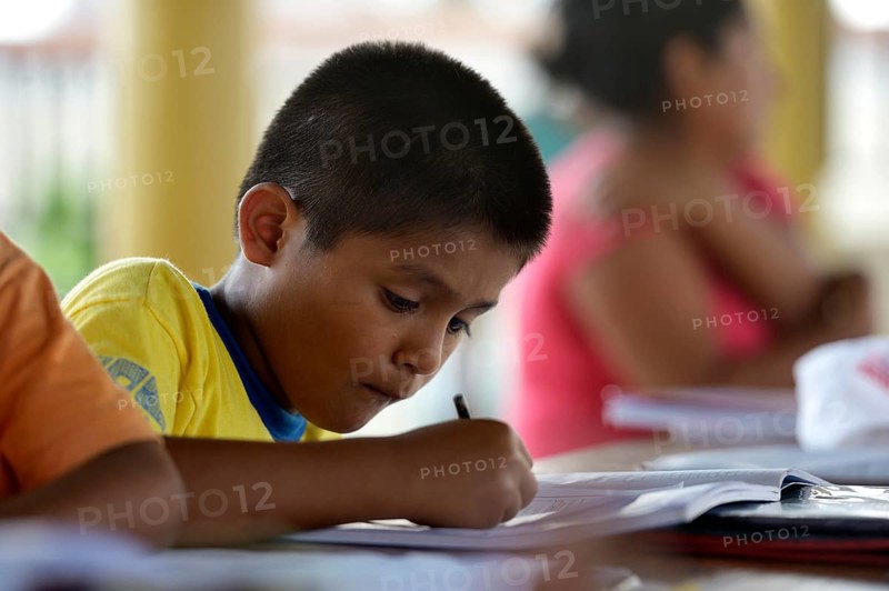 Pupil doing his homework
