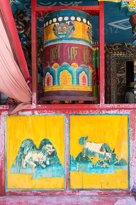 Prayers wheels at Shuzheng Tibetan village