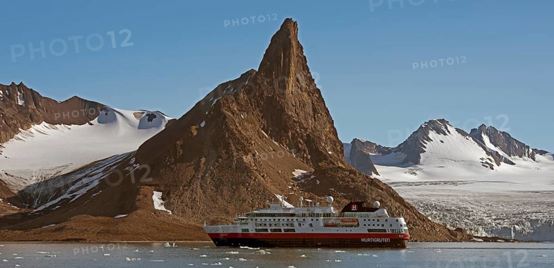 Hurtigruten ship in Hornsund