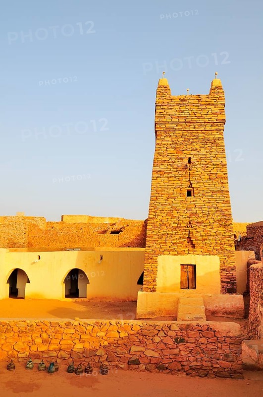 Mosque with a minaret in the historic centre