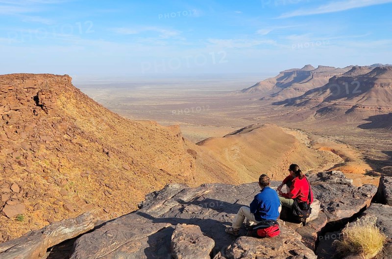 Tourists admiring mountain scenery at Amogjar pass