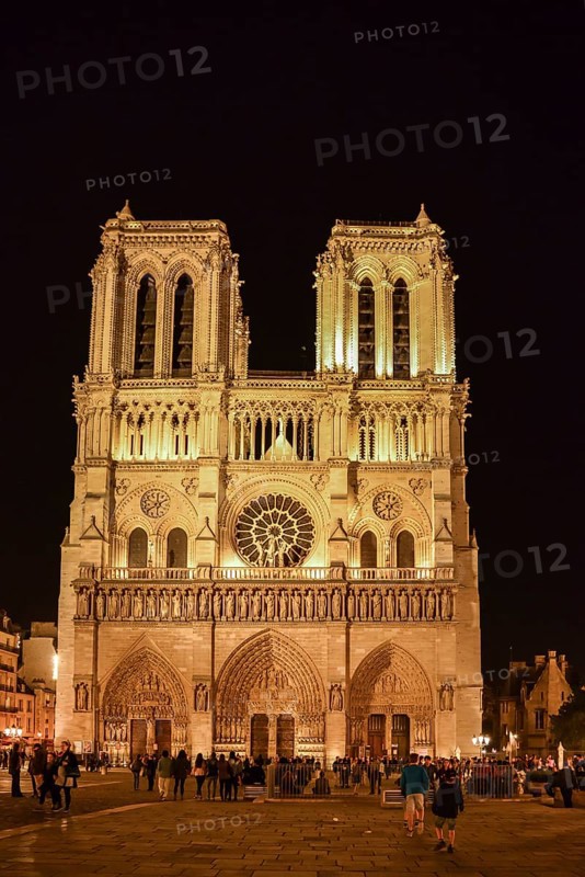 Notre Dame at night