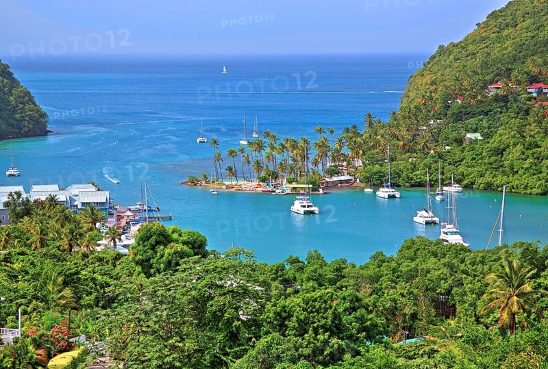 Overview of Marigot Bay near Castries