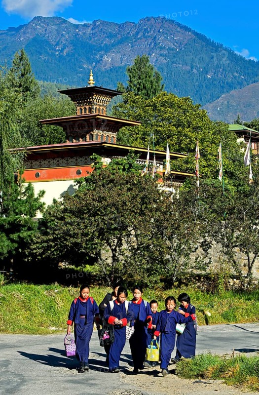 Children on way to school