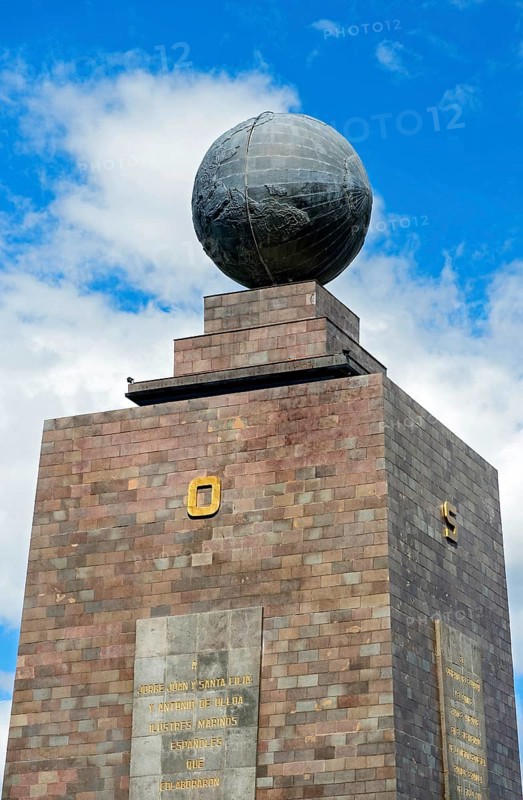 Eastern and southern sides of the Equator Monument La Mitad del Mundo