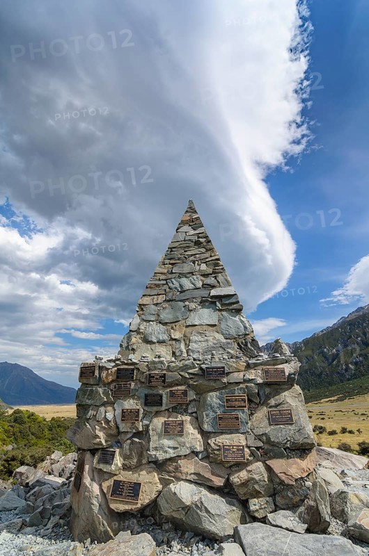 Memorial Shrine Alpine Memorial commemorating accident climbers on Mt Cook