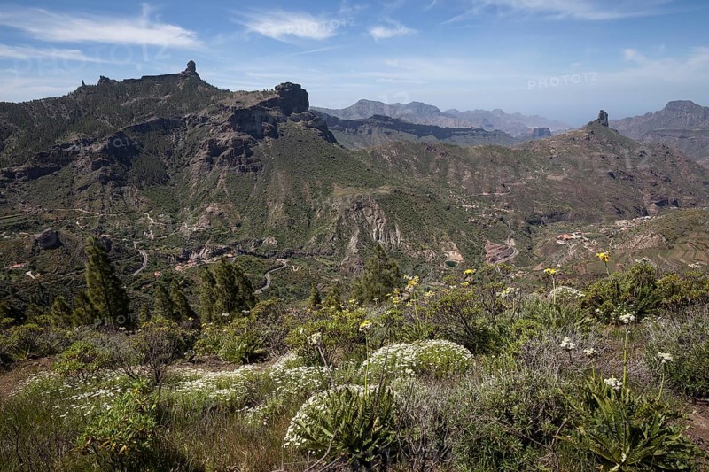 View from Cruz de Tejeda to the mountains