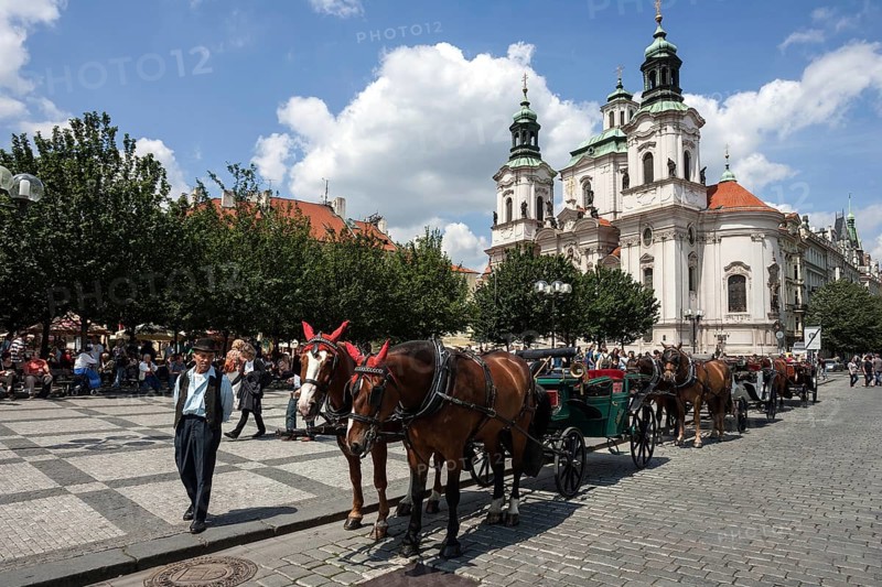 Horse carriages in Old Town Square