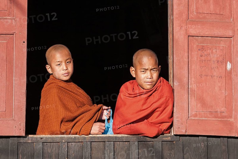 Novices looking out of a window