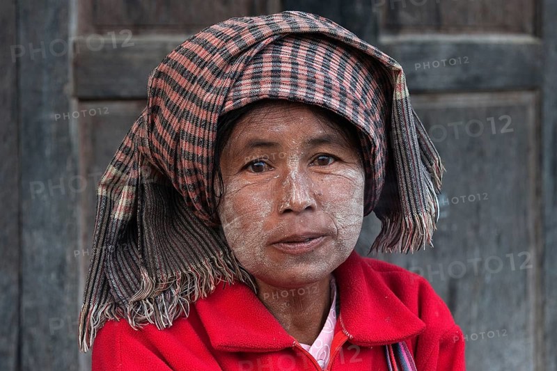 Native woman with typical headgear