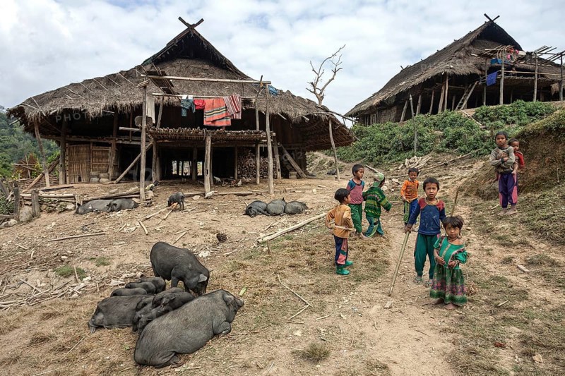 Typical longhouse of the Loi