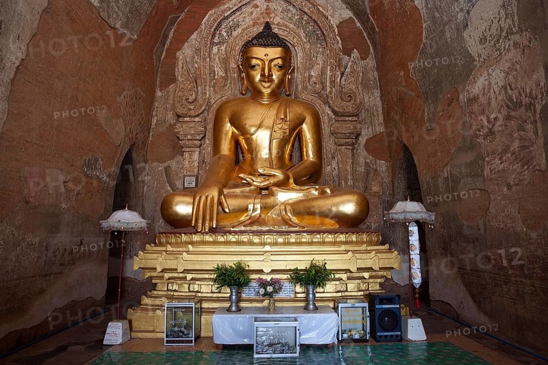 Seated gilded Buddha
