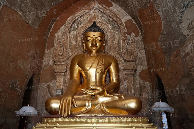 Seated gilded Buddha