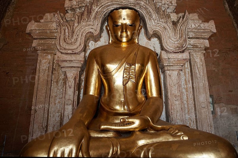 Seated gilded Buddha