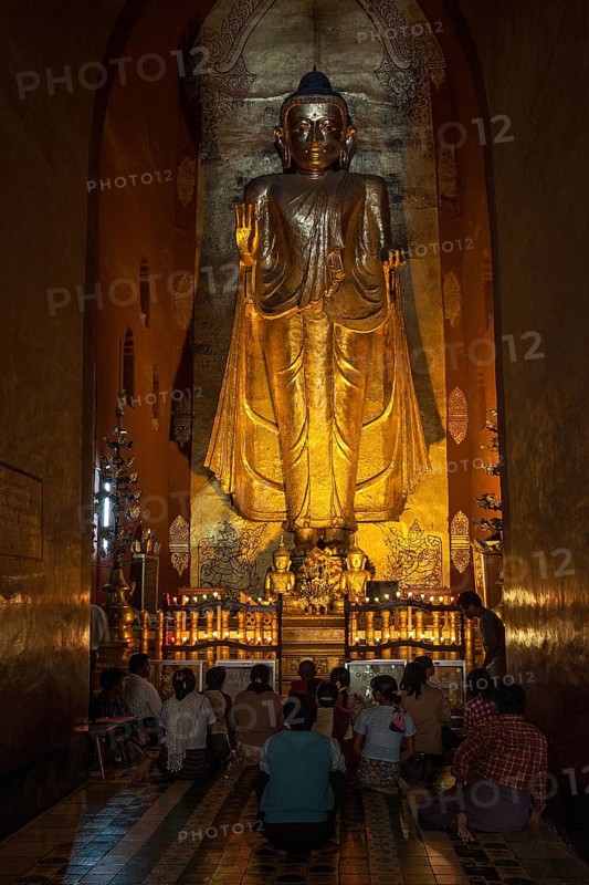 Standing gilded Buddha