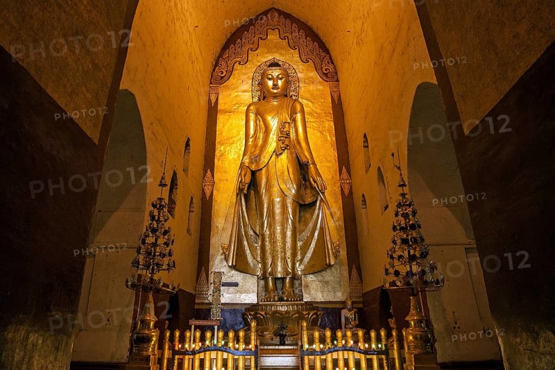 Standing gilded Buddha