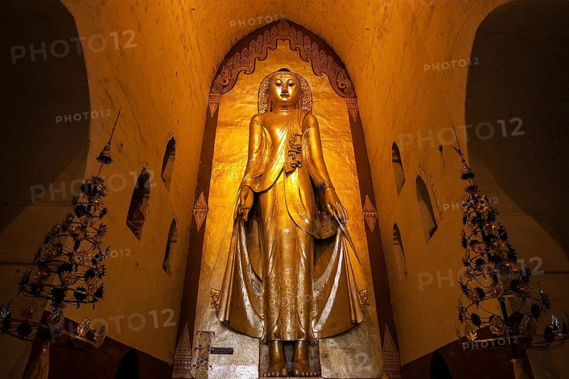 Standing gilded Buddha