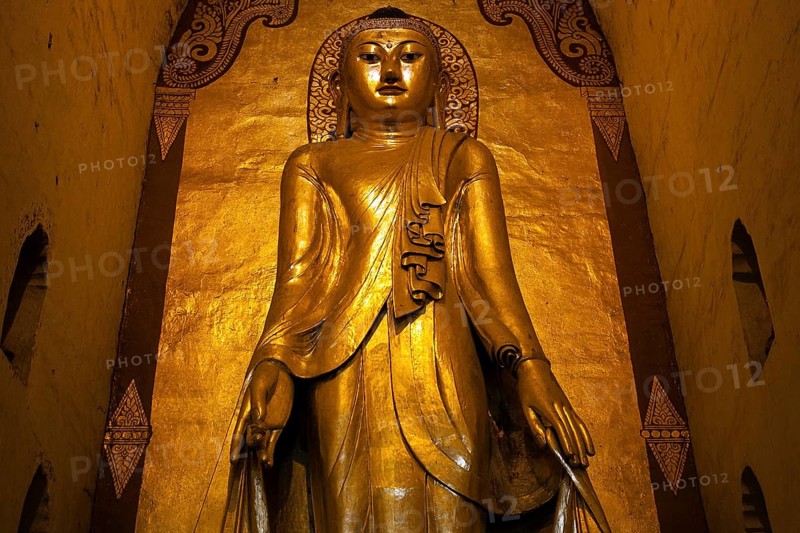 Standing gilded Buddha
