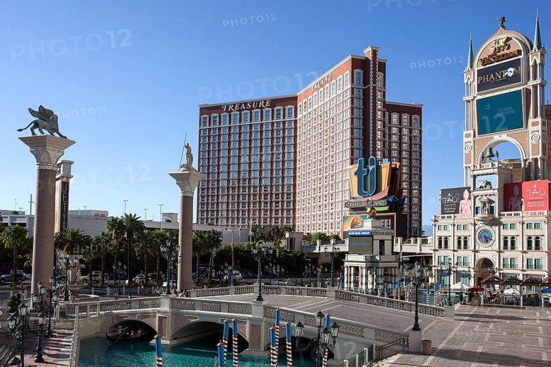 View of Treasure Island from The Venetian Hotel