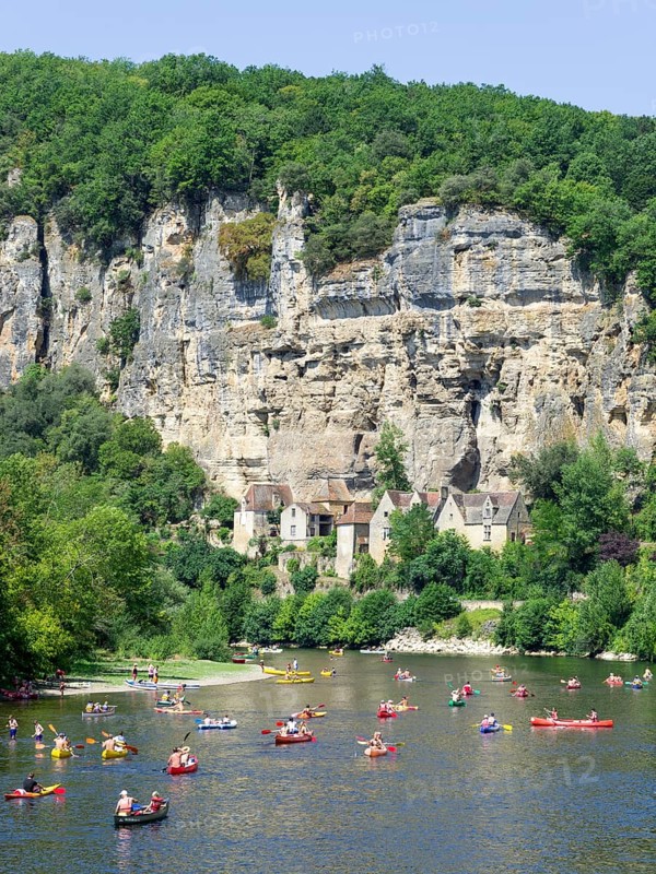 Kayaks on the Dordogne River