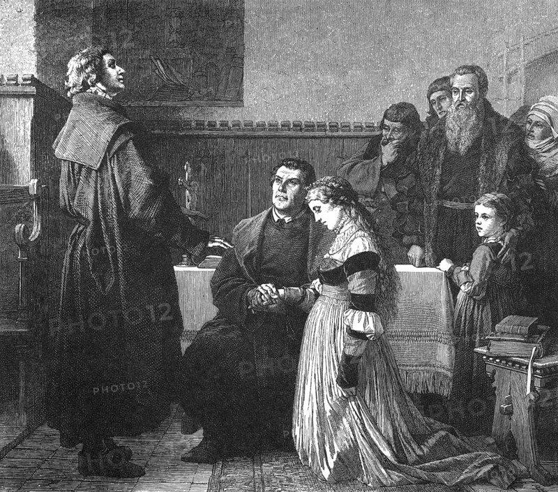 Martin Luther marrying Katharina von Bora