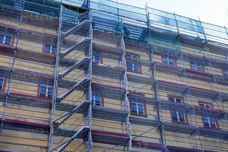 Scaffolding at the Unteres Schloss castle