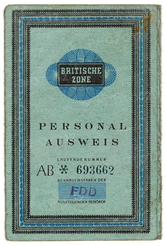 Old German identification card