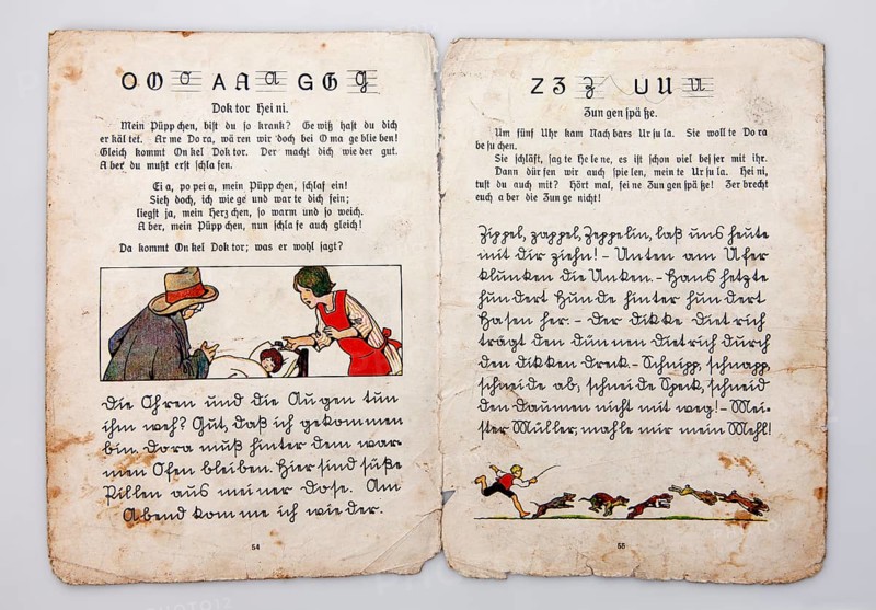 Old reading book in Sutterlin