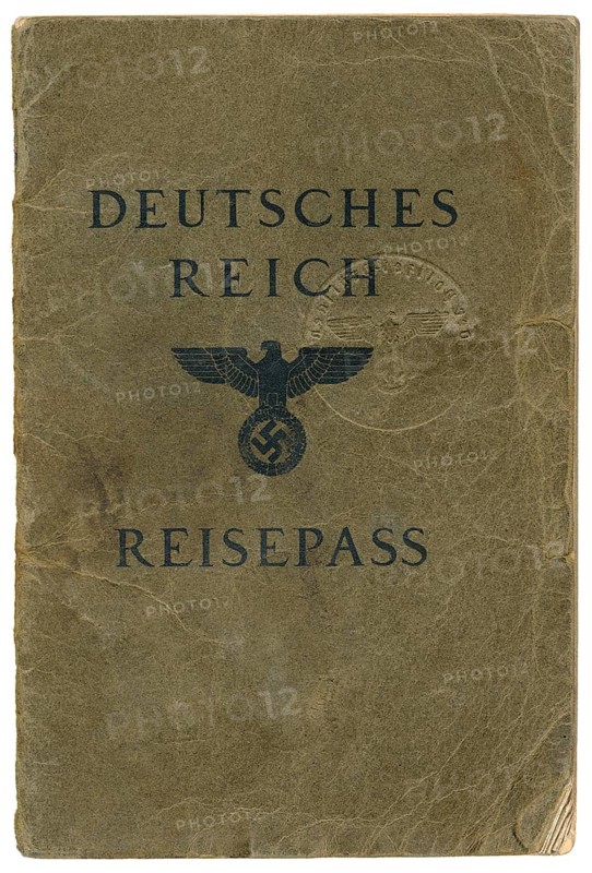 Old German passport from 1937