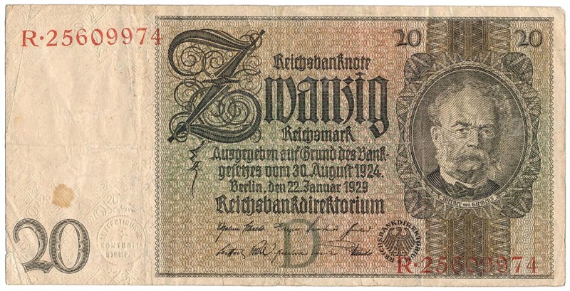 Reichsbanknote with portrait of Ernst Werner von Siemens