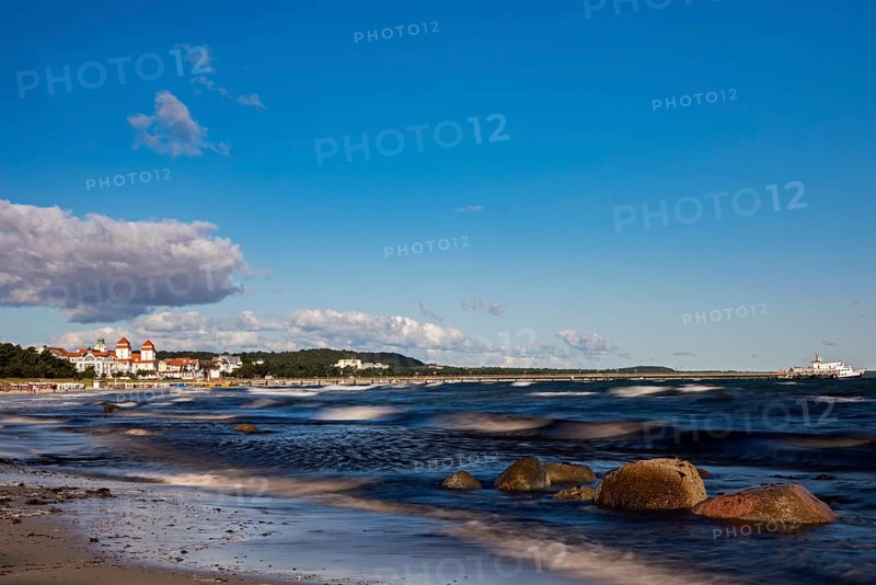 Beach with Seeschloss seaside castle