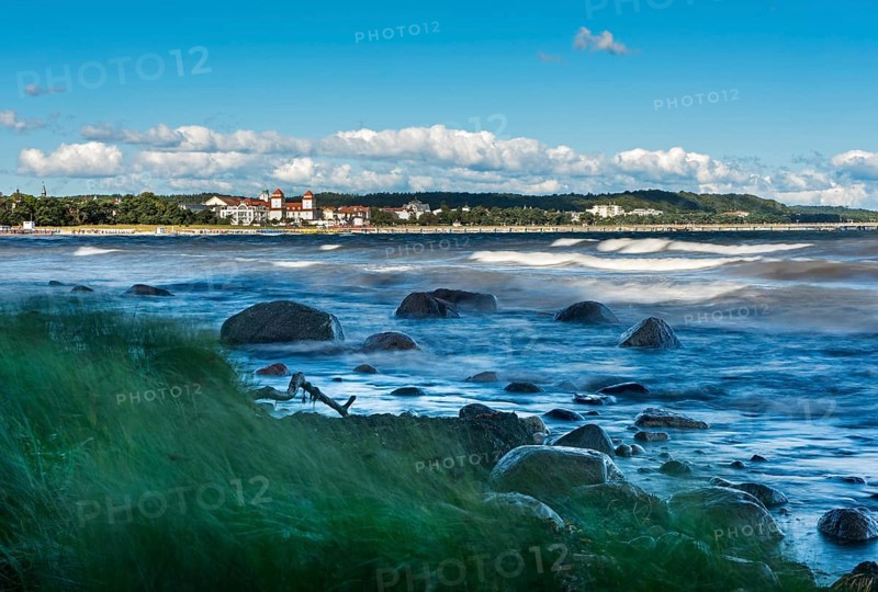 Beach with Seeschloss seaside castle