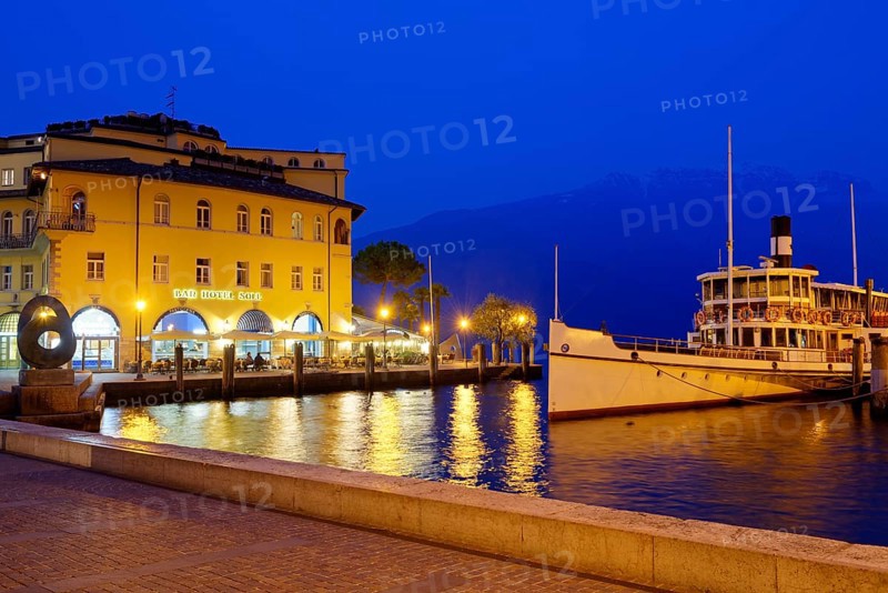 Riva del Garda in the evening