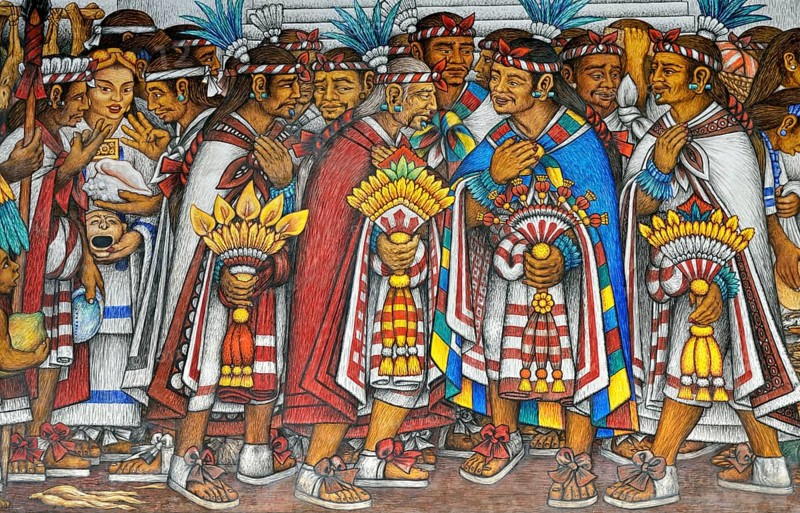 Mural by Desiderio Hernandez Xochitiotzin