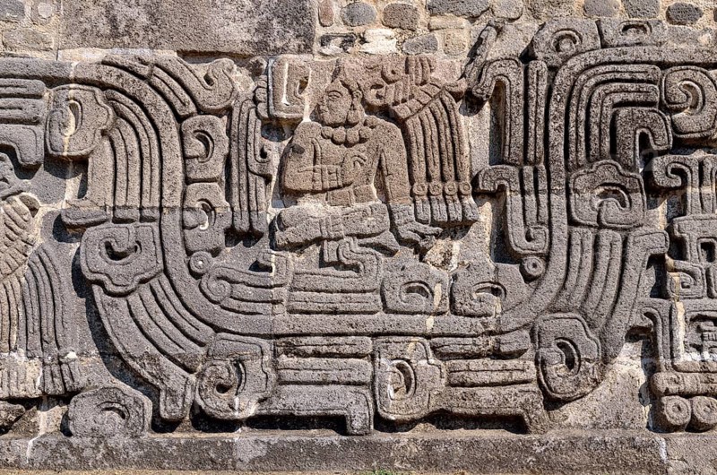 Relief at Pyramid of the Feathered Serpents
