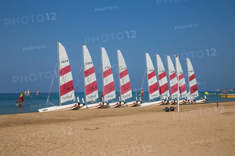Sailboats on the beach