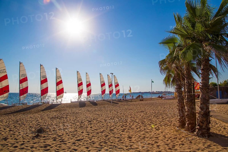 Sailboats on the beach