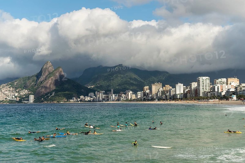 Surfers on Arpoador beach