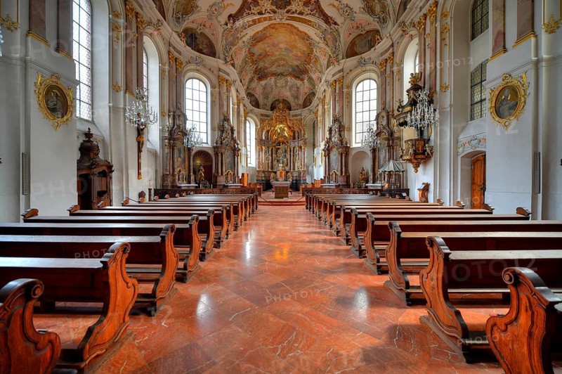 Choir room with altar of the Augustine church
