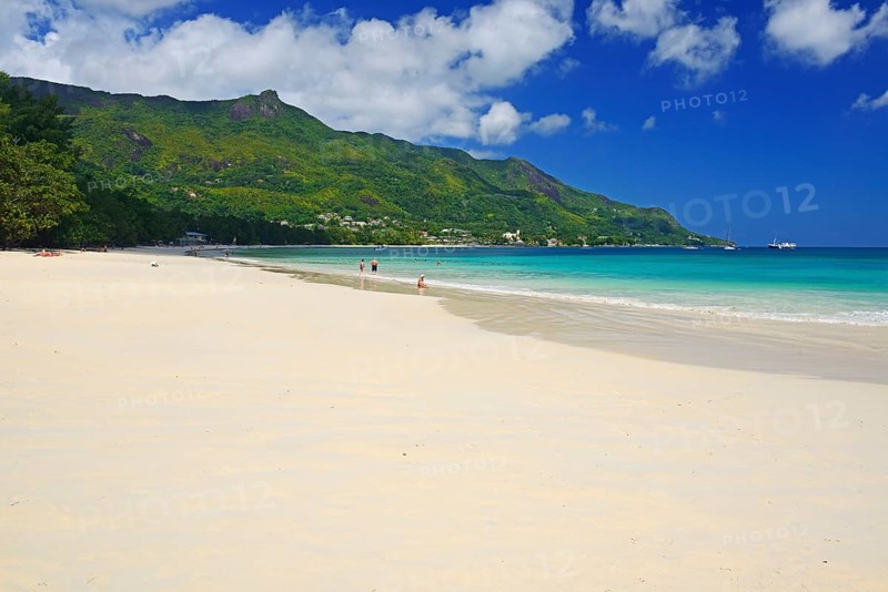 Long sandy beach beach Beau Vallon