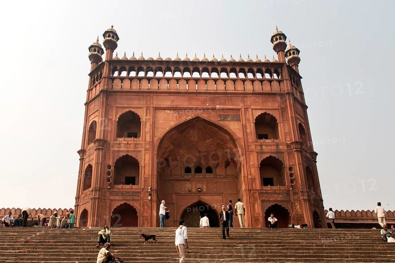 Courtyard of Jama Masjid Mosque or Masjid-i-Jahan Numa