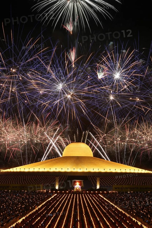 Fireworks at Wat Phra Dhammakaya