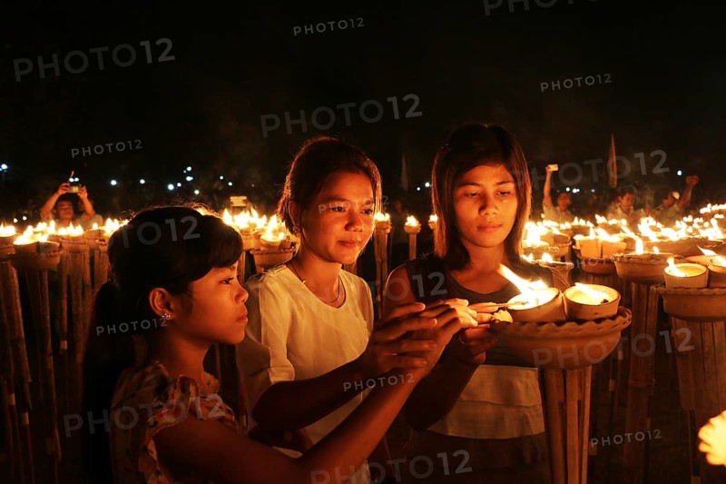 Young women at the lights ceremony