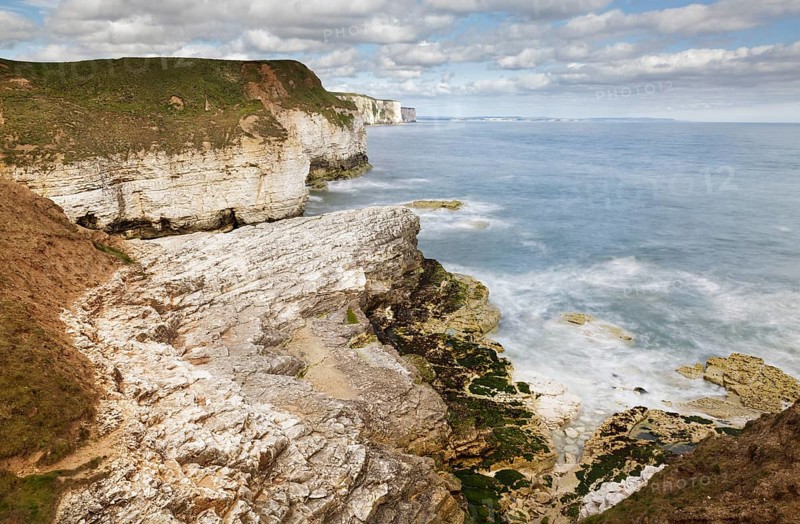 Coastline viewed from Thornwick Bay