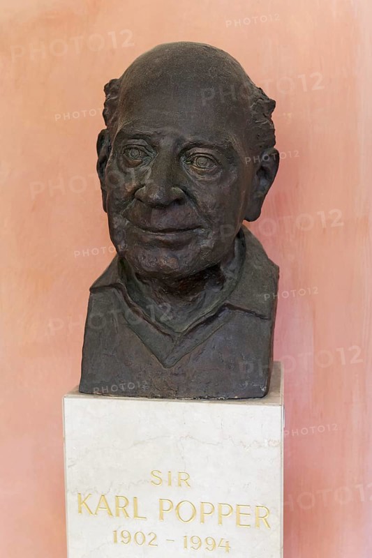 Bust of the Austro-British philosopher Karl Popper