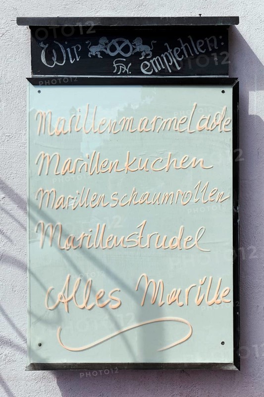 Board with typical regional Wachau apricot-based specialties