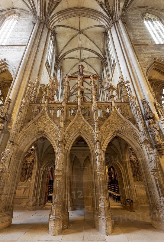 Gothic rood screen with triumphal cross group