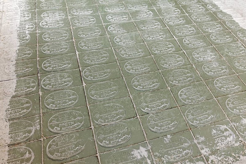 Cut pieces of olive soap